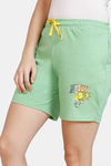 Zivame Looney Tunes Knit Cotton Shorts - Green Tea — thumbnail 8